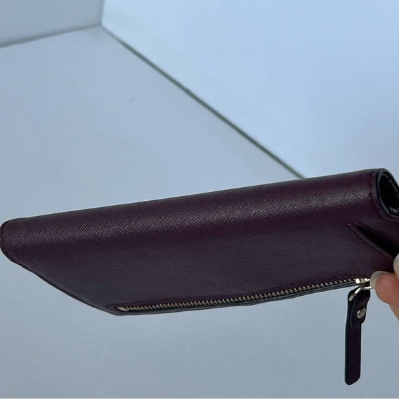 Kate Spade Bifold Wallet Card Holder Burgundish Red Wine Color - Picture 9 of 16